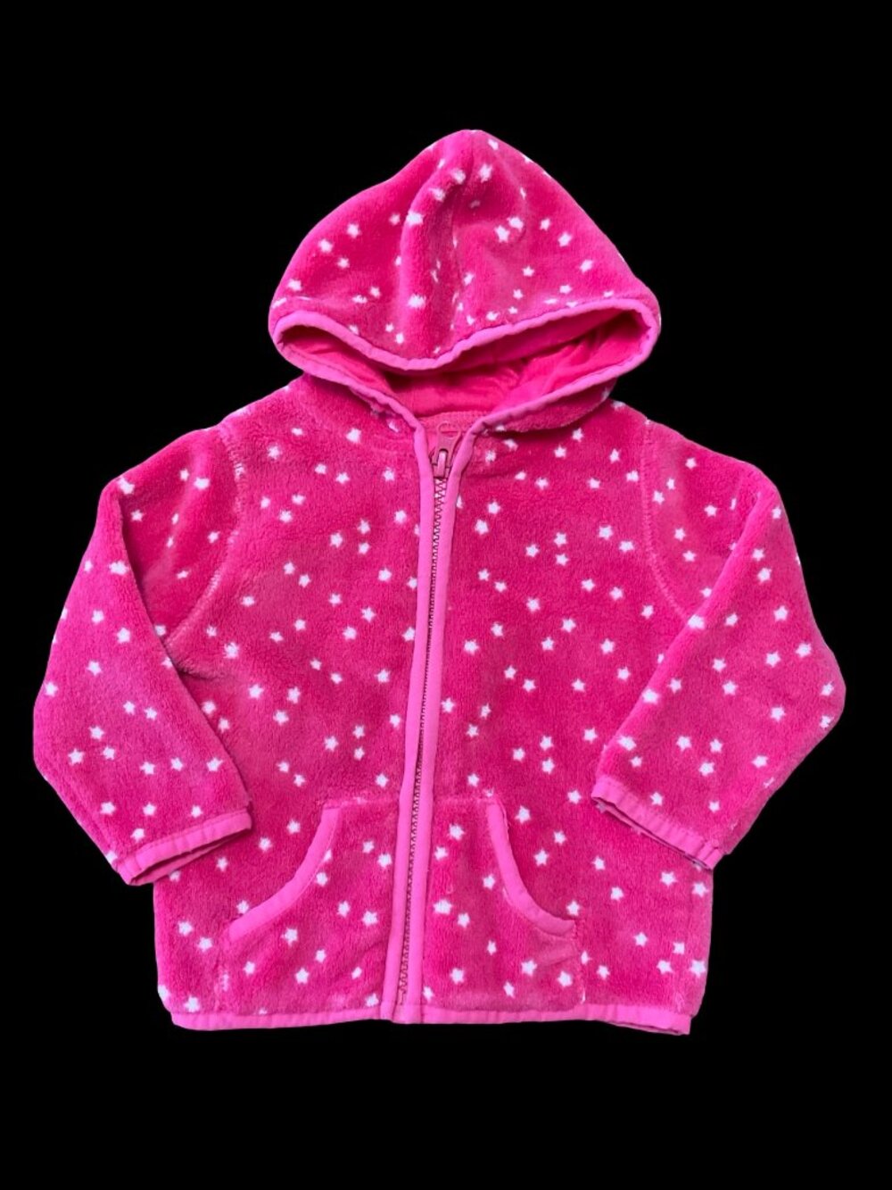 🌻10/$25 - Pink Star Print Fleece Hoodie